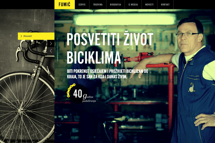 Bicikli Fumic website preview